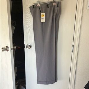 Professional Gray Straight Leg Trousers